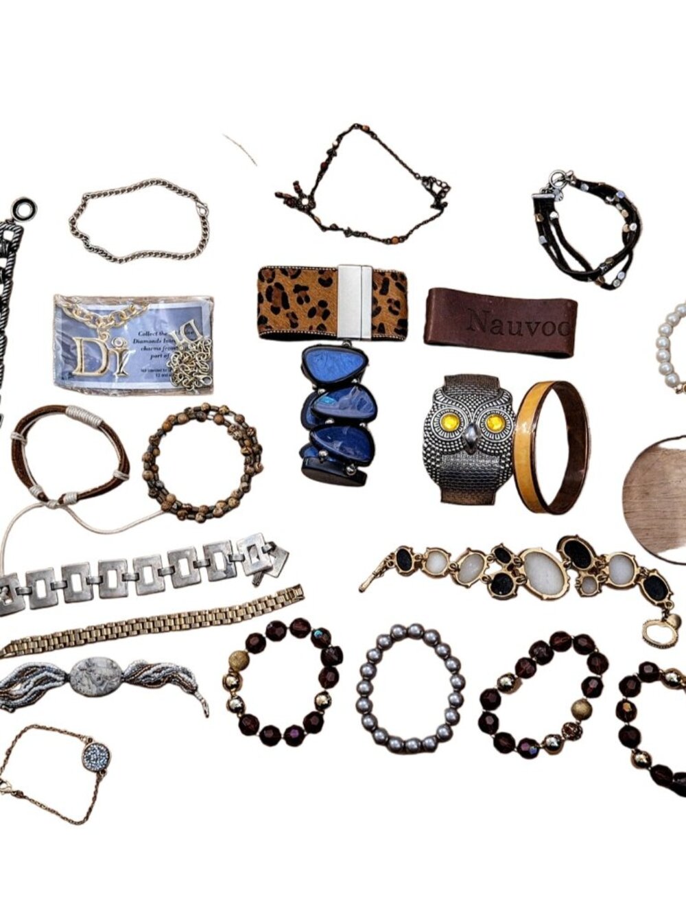 24 Piece Mixed Lot Bracelets & Bands EUC Unbranded